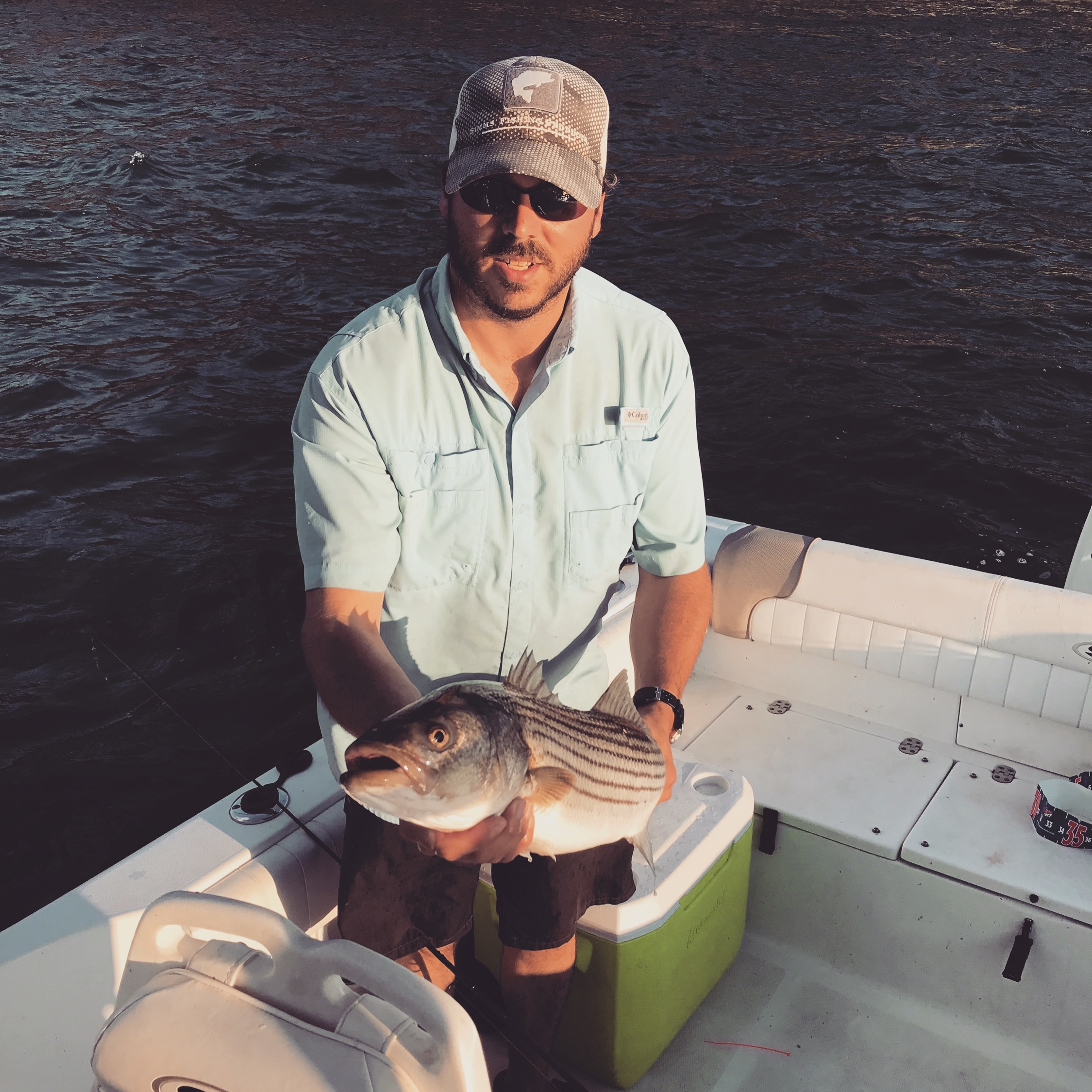 Tenth 27″ striper in a row! Fly Fishing Boston Fly Fishing Charter Cape Cod and Boston